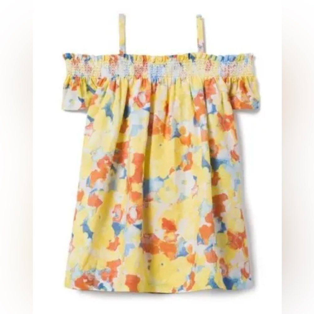 Janie and Jack Cream and Pink Smocked Dress
